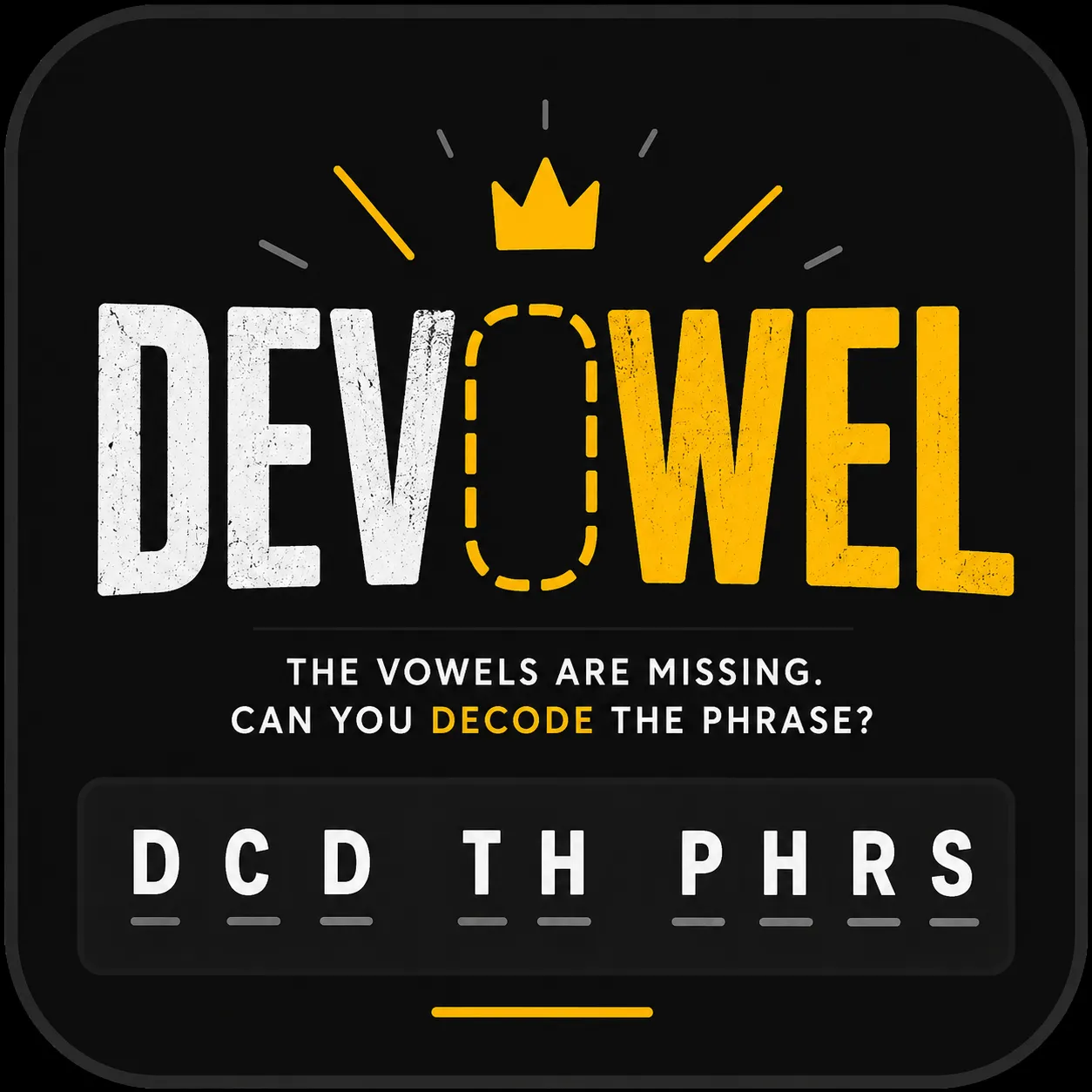 Devowel cover